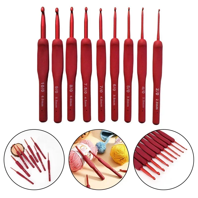 Comfortable Crochet Set Ergonomic Handle Crochet Hook 1pc 2mm6mm Craft Scarf Sweater Knitting Needle Perfect For Arthritis