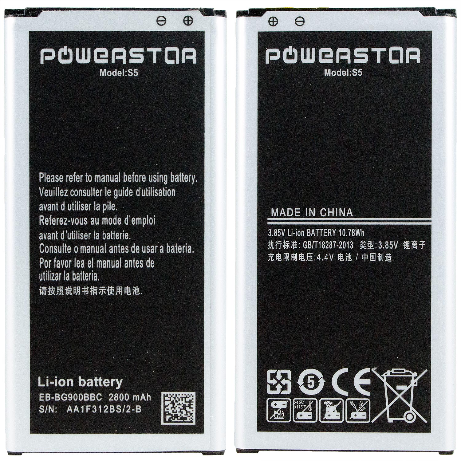 Samsung Galaxy S5 Batterij Batterij EB-BG900BBC 2800Mah Powerstar