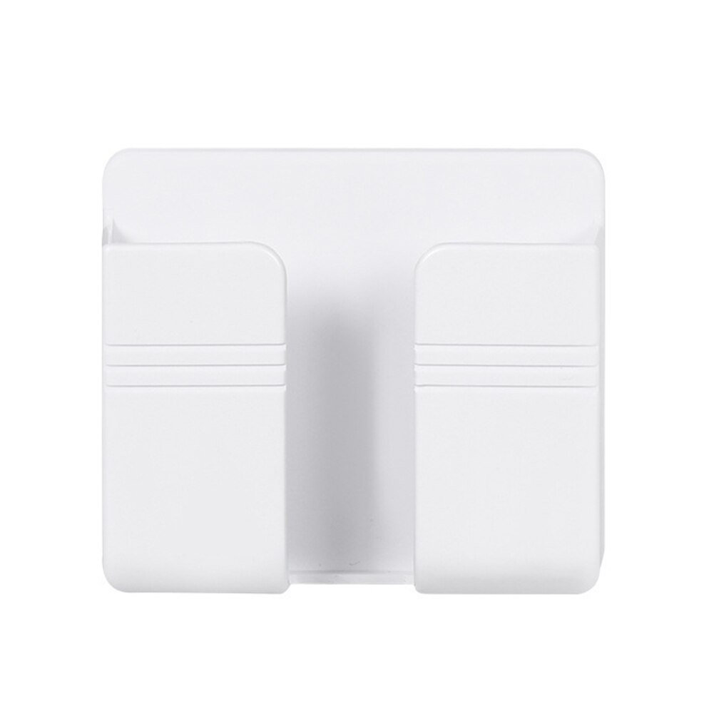 Organisateur mural de chargement de téléphone portable, boîte de rangement, télécommande, support, prise: WHITE