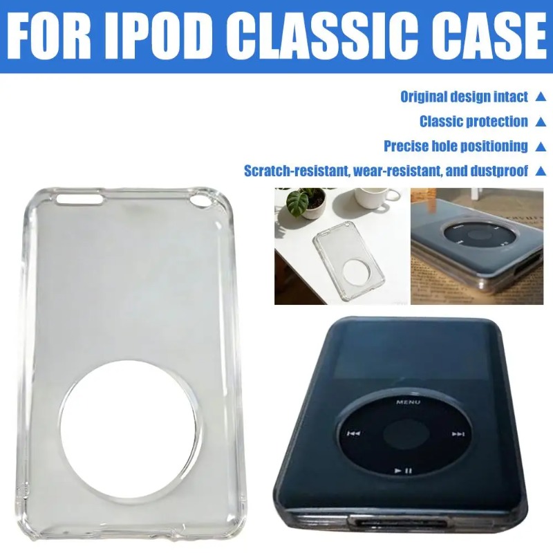 For Protector For Ipod Classic 80 120 160G Clear Hard Cover Case Crystal Shell Transparent PC Protective Cover Hard Adapt