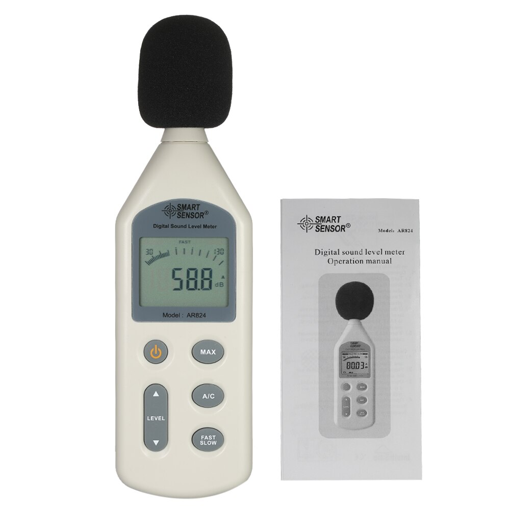 Capteur intelligent haute précision LCD numérique sonomètre Instrument de mesure du bruit décibel testeur de surveillance 30-130dBA