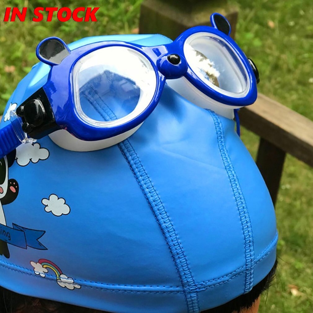 children swimming goggles lcute panda Anti-fog children swimming goggles wide-angle mirror for children Neutral / kids