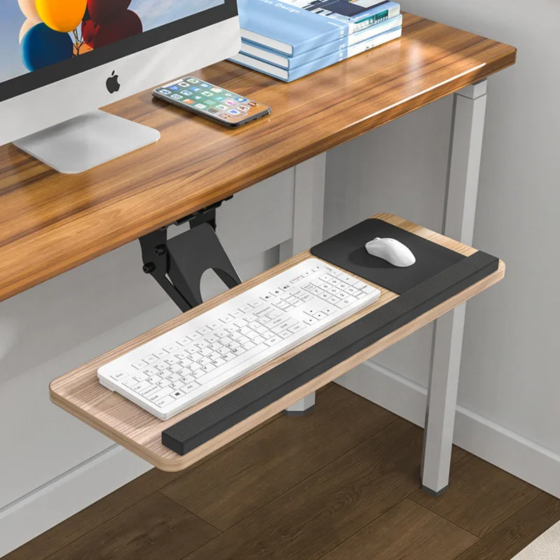 Keyboard Stand Desktop Computer Tray with Mouse Rotating Bracket Extended Drawer with Slide Rail Adjustable Keyboard Tray