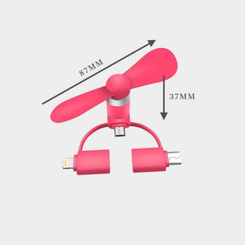3 IN 1 Reise Tragbare Handy Mini Lüfter Kühlung Kühler Für Micro USB C Für iPhone 5 6 6S 7 Plus 8 X für Android Typ-c