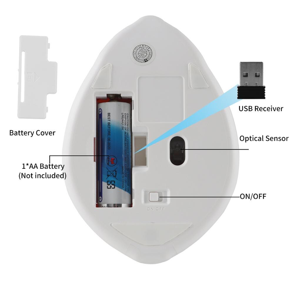 Ratón de hámster de dibujos animados para ordenador, Ratón Óptico inalámbrico de 2,4G, ergonómico, Mini, 3D, para oficina, para chico y Chica, con almohadilla de semillas