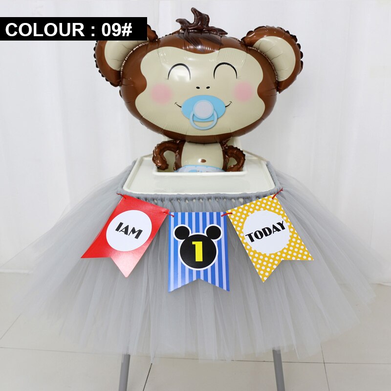 RUBIHOME falda de mesa de tul azul sólido DIY faldas de vajilla para la decoración del cumpleaños de la boda Baby Shower favores de textil para el hogar: 9