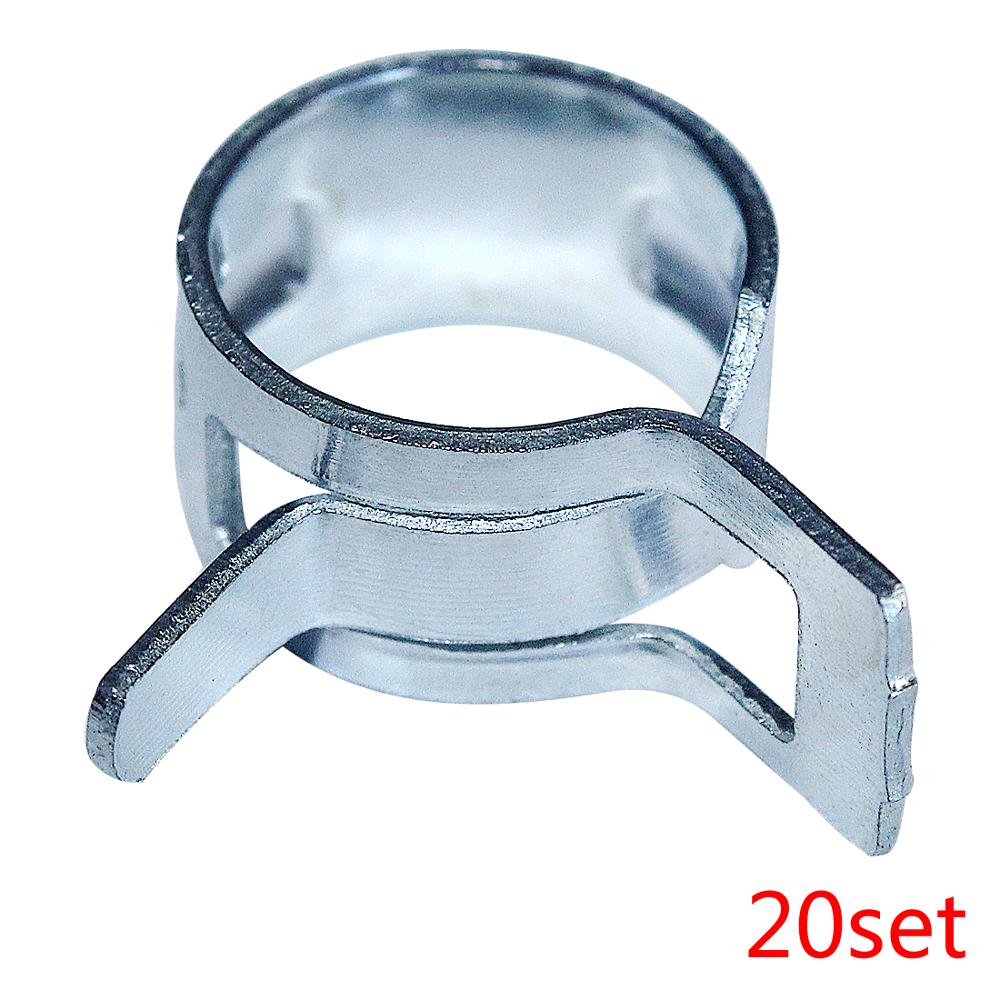 20 x Spring Clip Action Fuel Hose Line Clamps Fastener Diameter 12mm , Width 8mm
