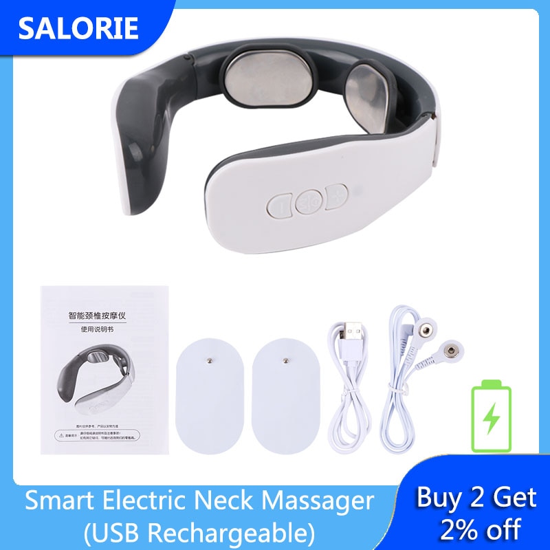 6-Modus Trillingen Stimulator Hals Elektrode Hals Massager Pijnbestrijding Smart Spier Stimulator Ontspanning Gezondheidszorg Massage Apparaat