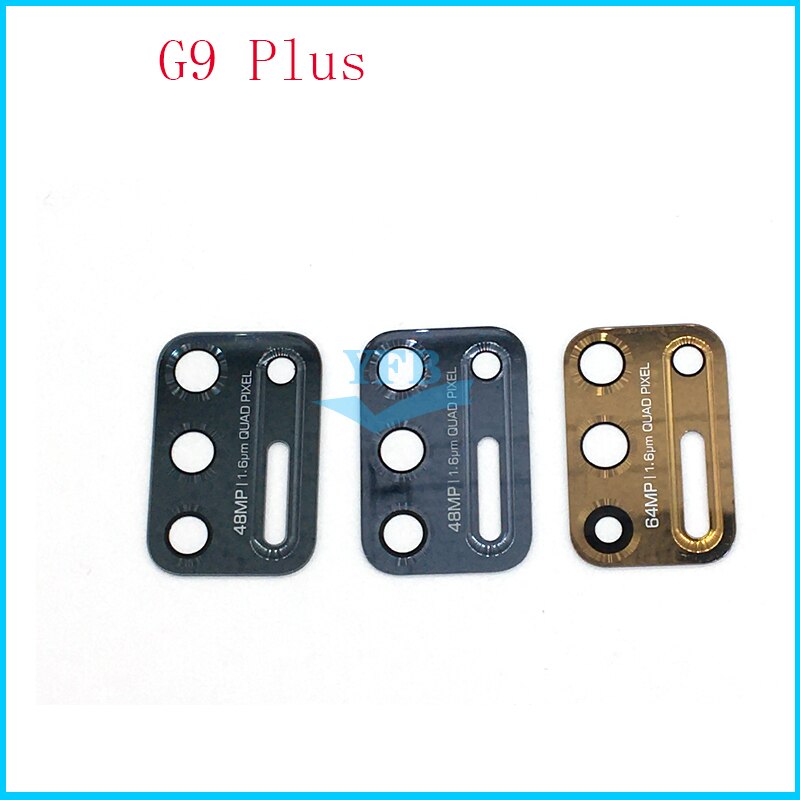 2Stck Hinten Zurück Kamera Glas Objektiv mit Aufkleber Für Moto G9 Plus Ersatz Teil