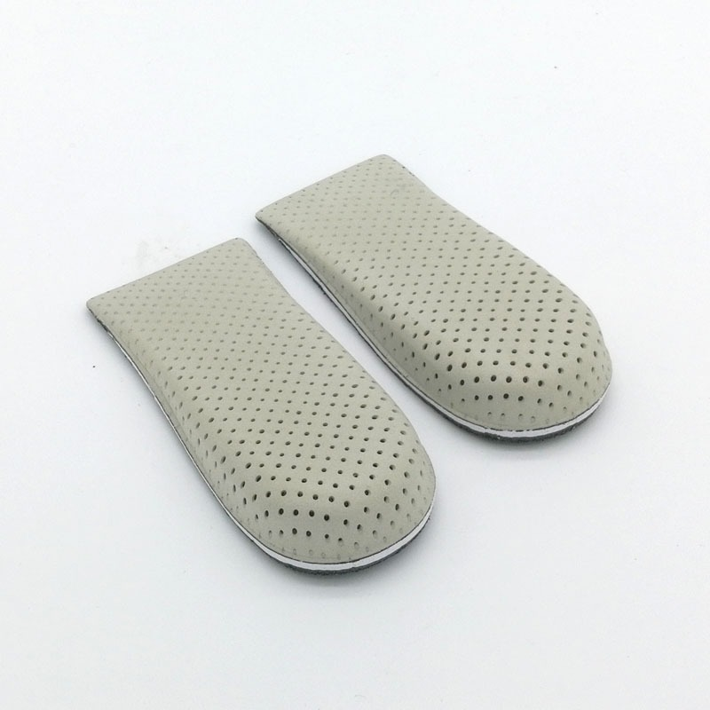 2 stk sko indlægssåler åndbare halve indlæg hæve hæl indsats sportssko puder pude unisex 2-4cm højde øge indlægssåler