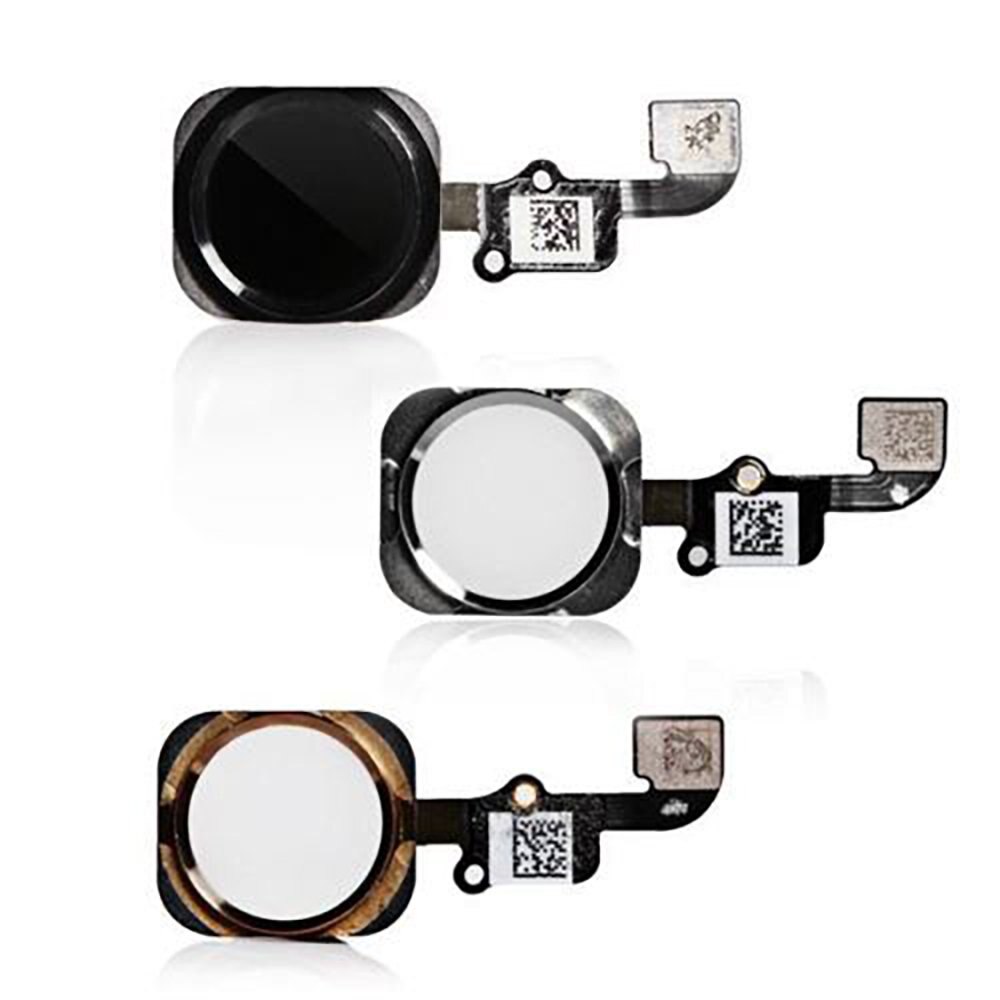 Lot de 4 connecteurs Flex pour Iphone 6 6 Plus, bouton d'accueil, assemblage de câbles flexibles avec anneau en caoutchouc, pièce de rechange