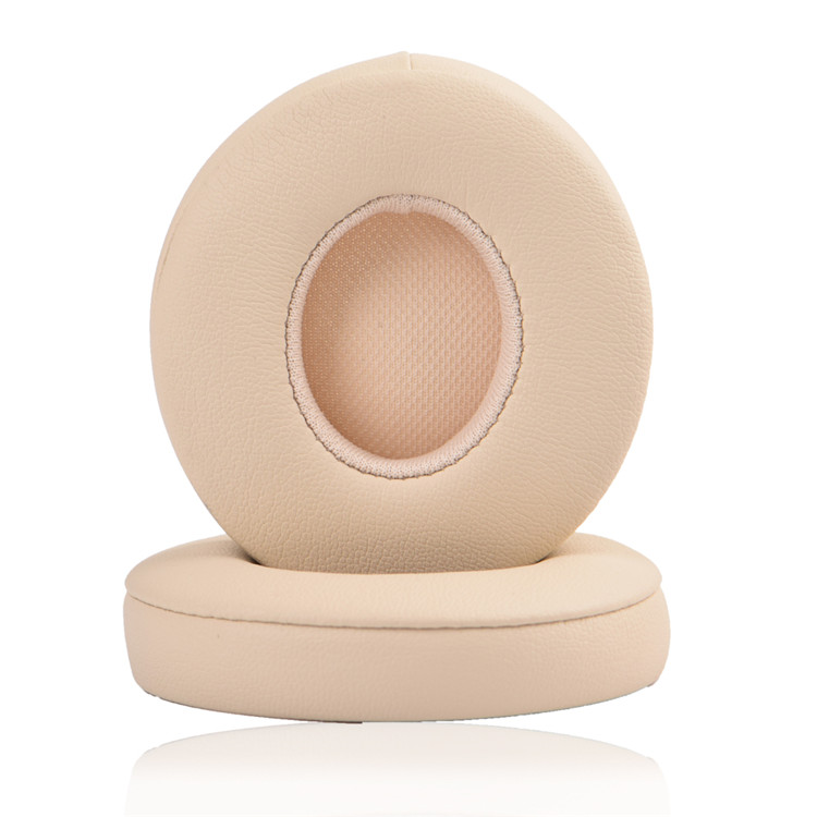 Originele Geheugen Spons Lederen Solo3 Oorkussens Cover Draadloze Hoofdtelefoon Vervanging Voor Beats Solo 2 2.0 3 3.0 Ear Pad: Goud