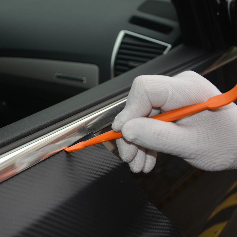 6 PCS Carbon Fiber Car Tools Vinyl Wrap Film Sticker Wrapping Tool Auto Window Tint Foil Magnetic Stick Squeegee Razor Scraper