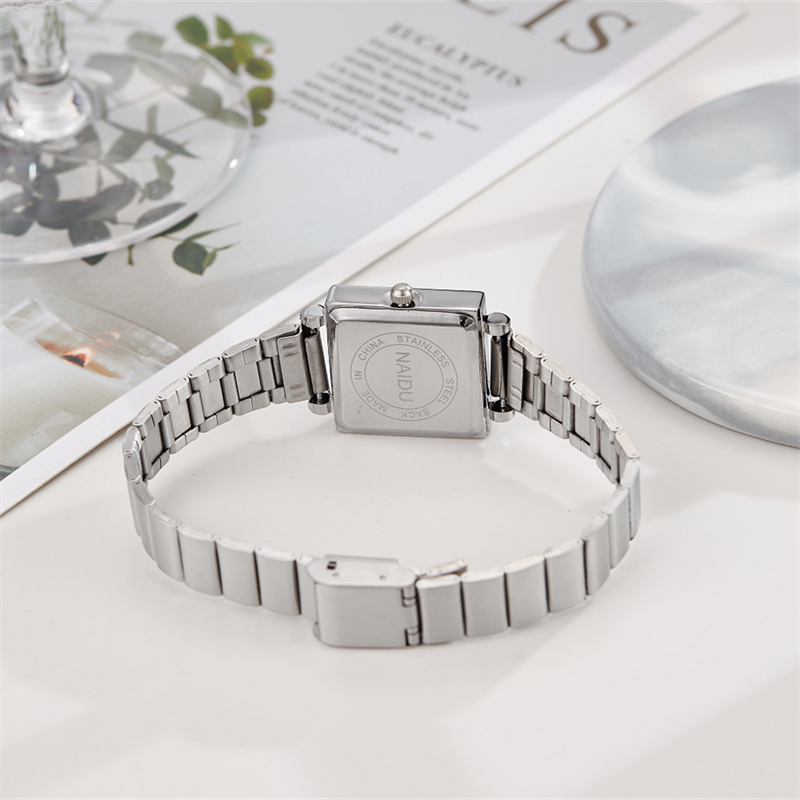 Modieus klassiek antiek model vierkant horloge met kleine wijzerplaat, quartz uurwerk, waterdicht, compact, eenvoudig, casual dameshorloge