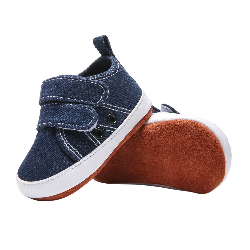 Baby pojkar flickor duk skor halkskydd avslappnad sneakers småbarn spädbarn första vandrare