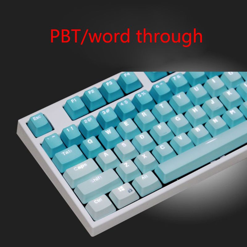 1 Set Replaceable PBT Keycaps 87 104 108 Transparent Lettering Keys Double Shot Injection Backli Key Cap for Keyboard x