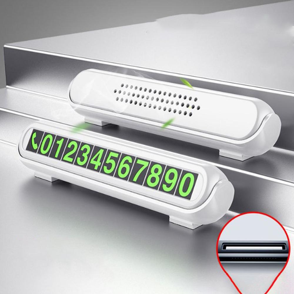 Car Temporary Parking Sign Luminous Car Phone Number Sign Reversal Aroma Parking Card