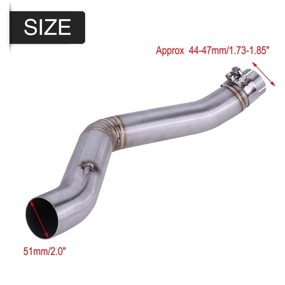 Motorcycle Modification Exhaust Vent Middle Link Pipe Made of high strength stainless steel Fit for Benelli TRK 502