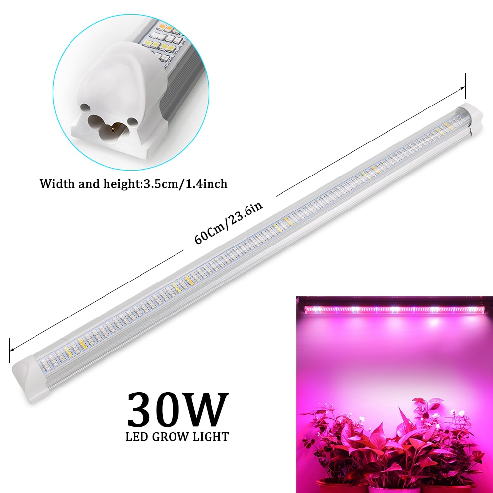 30w fuld spektrum led grow light bar lampe strip til hydroponic system drivhus vegetabilsk led strip belysning akvarieplanter