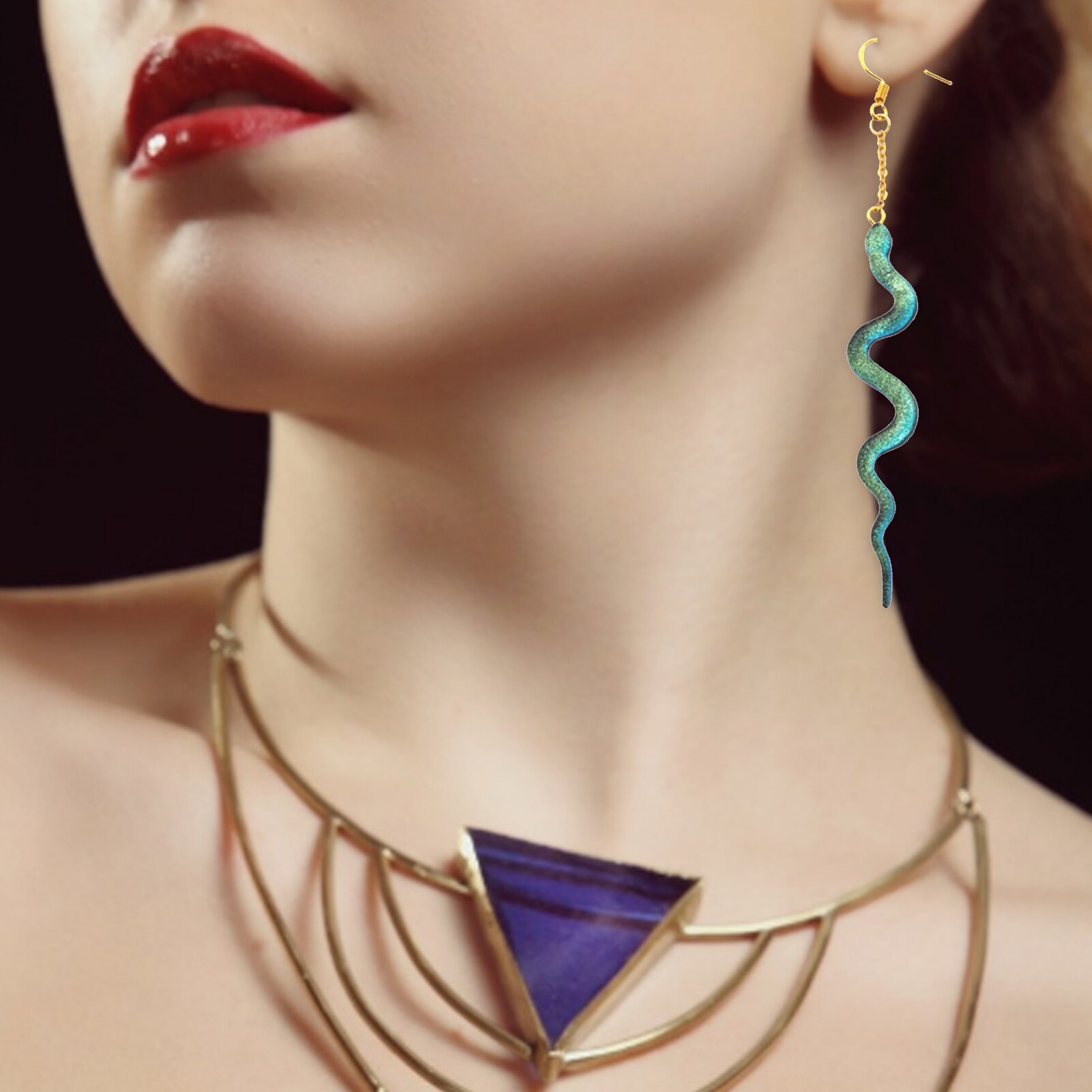 Earrings Silicone Mold Snake Head DIY Keychain Mould soft thick non-deformation non-fading washable extremely durable reusable