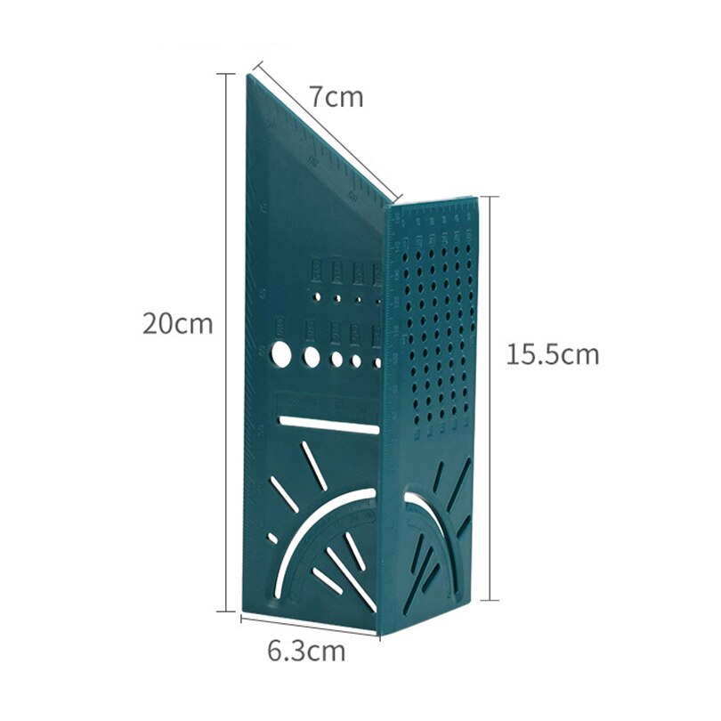 1@#Triangle Rule 90 Degree Thickening Angle Rule Carpenter Measurement Square Ruler Layout Tool Measurement Tool: Green
