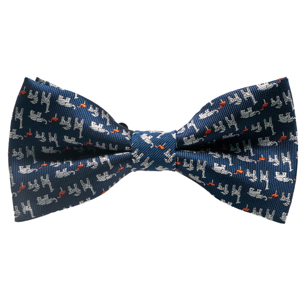 Nœud papillon en soie pour hommes, ajustable, à la , animal, renard, escargot, dinosaure, cravate, pour fête de mariage,: 14