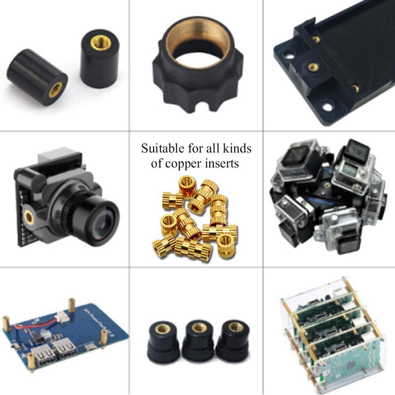 Best M2 M3 M4 M5 Female Thread Knurled Brass Threaded Insert Embedment Nut for 3D Printing Threaded Heat Set Inserts