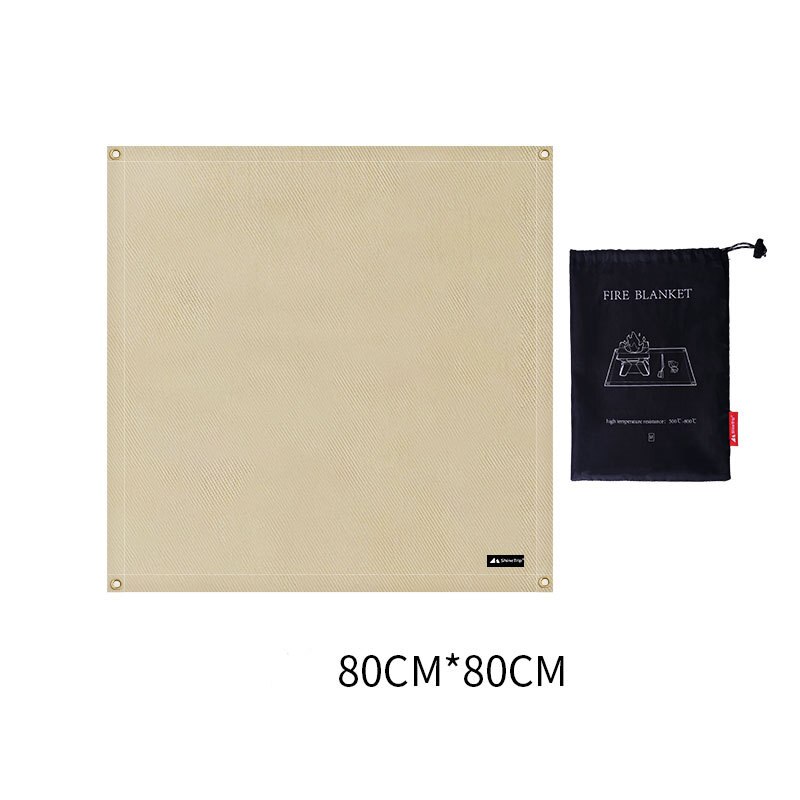 Outdoor Brandwerende Doek Vlam Mat Brandvertragende Heatproof Deken Glas Gecoat Warmte Isolatie Pad Camping Picknick Barbecue Wandelen: 80x80cm