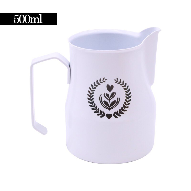 350/500/700ml Koffie Melk Opschuimen Jug Teflon Oppervlak Grote Buik Barista Pitcher Mok Roestvrij Staal Melk jug Voor WBC Concurrentie: 7