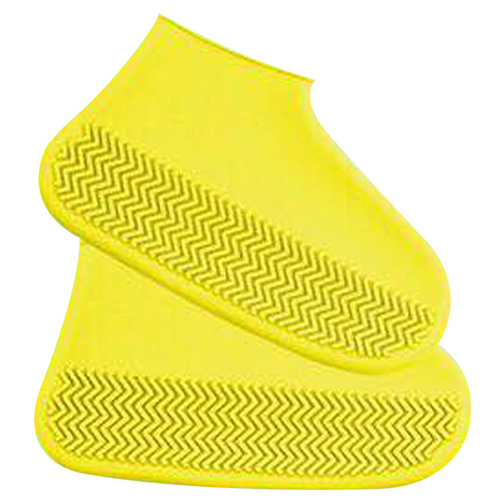 Siliconen Waterdichte Schoen Covers Herbruikbare Regen Overschoenen Unisex Schoenen Protector Anti-Slip Rain Boot Pads Cubrezapatos De Lluvia: YELLOW / L (40-45)