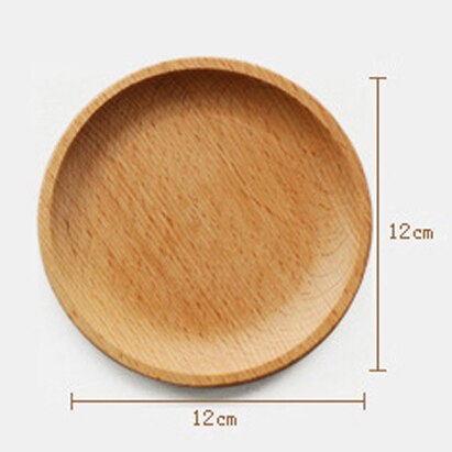 4 st direktförsäljning vedfat hel träfat dessertkaka västerländsk mat bakning köksredskap rund fatbricka mugghållare: A