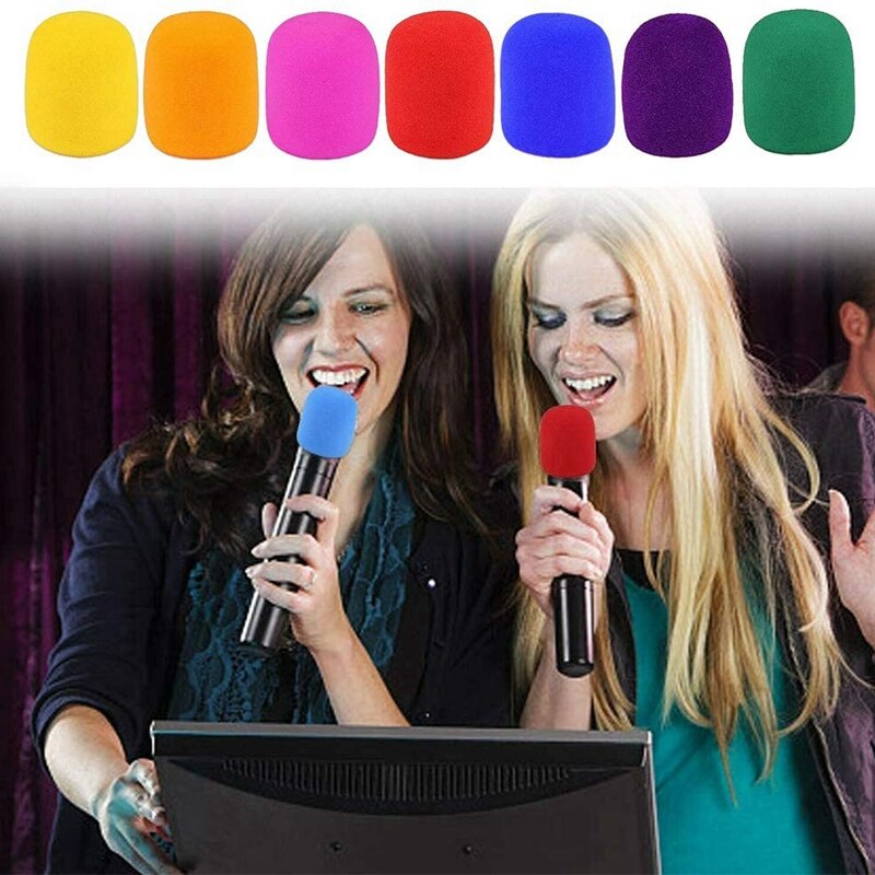50 Pack Handheld Stage Microphone Windsn Foam Cover for Karaoke DJ Stage Performance