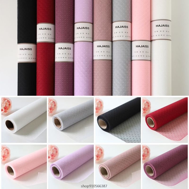 9M Korean Flower Wrapping Mesh Net Paper Roll DIY Dot Floral Bouquet Packaging Materials Craft Florist Supplies