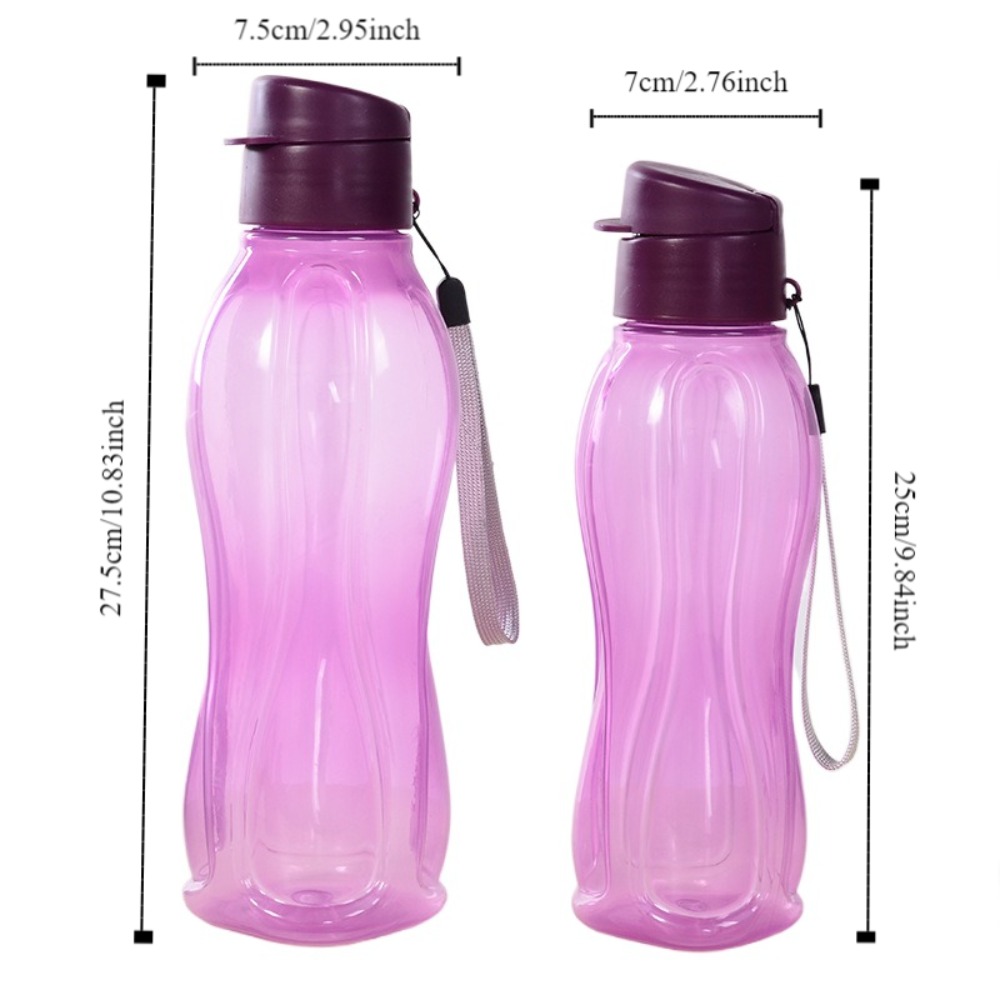 800/1100Ml Plastic Waterfles Grote Capaciteit Lekvrije Flip Top Drinkfles Met Handgreepband Lichtgewicht Reisketel