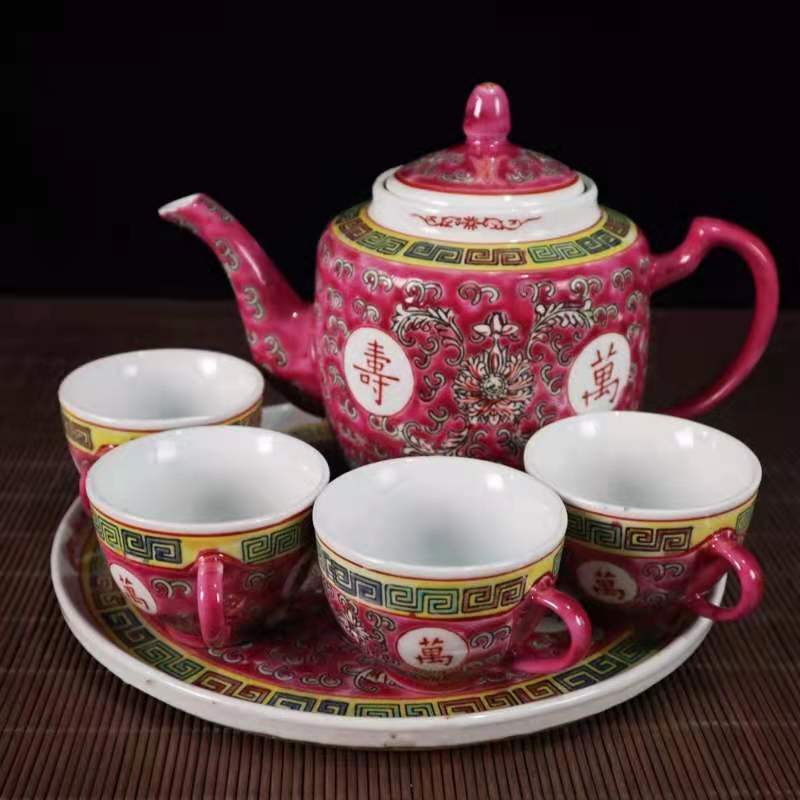 Tea Cup Set Of 6, Chinese Ceramic Tea Sets Exquisite Porcelain Teapot Bone China Tea Set Teapot Set Tea Cups And Saucer Sets