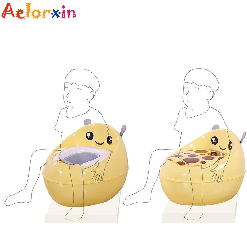 Orinal portátil de dibujos animados para bebé, de entrenamiento con respaldo cómodo asiento de inodoro, olla de bebé para niño y niña, orinal de inodoro,