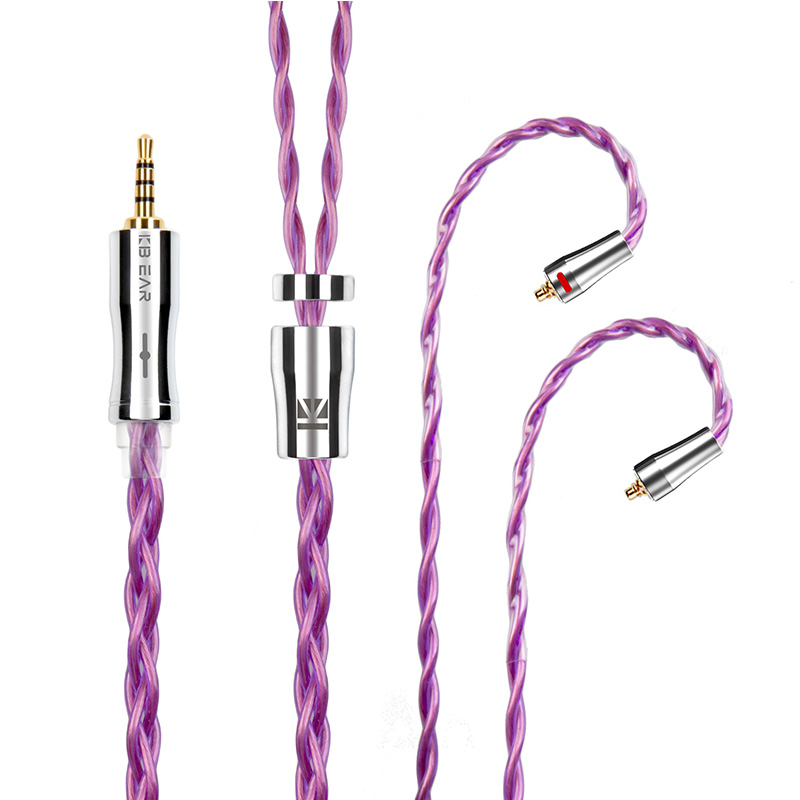 KBEAR Glory 4 Core 6N Single Crystal Copper Upgraded Earphone Cable 2PIN/QDC/MMCX/TFZ Earbuds Connector for KS1 KS2 LARK KZ IEMS: 2XS / SKY BLUE
