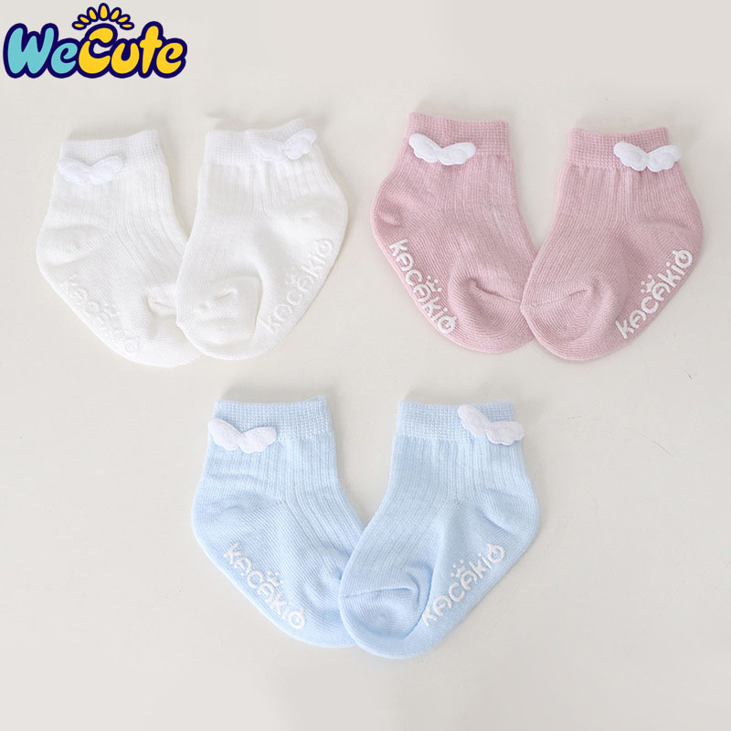 Wecute Angel Wings Cotton Baby Socks Infant Boys Girls Cute Lovely Anti Slip Socks Toddler Kids Soft Socks Autumn