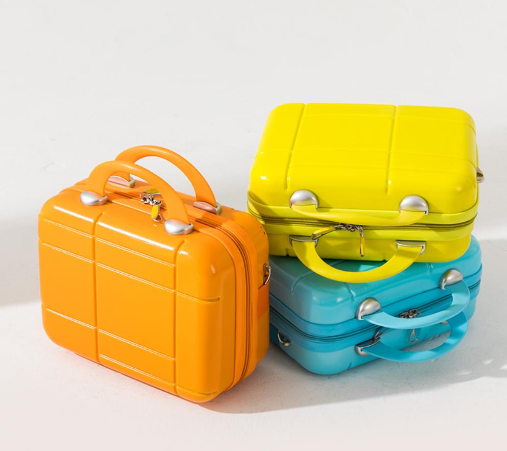 Sac à cosmétiques pour enfant, valise à roulettes diagonale, petite valise de 14 pouces, nouveauté