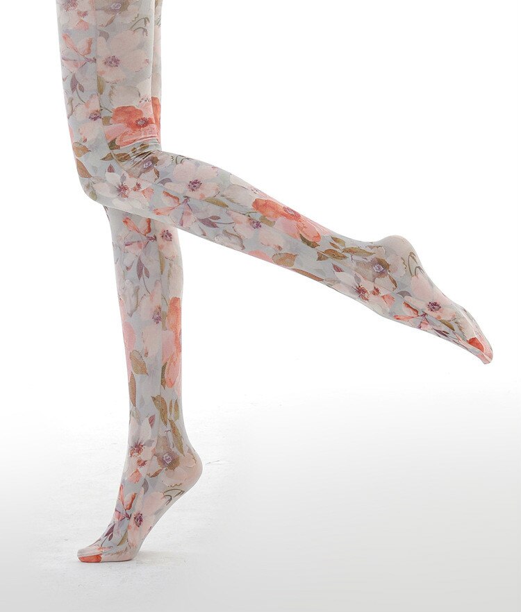 Bloem Schilderij Gedrukt panty vrouwen en