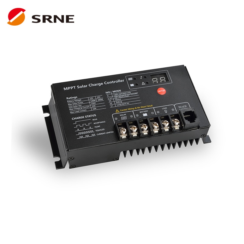 SRNE SR-MT2410 12 V/24 V 10A MPPT Solar LAADREGELAAR IP64 intelligente controller MT2410
