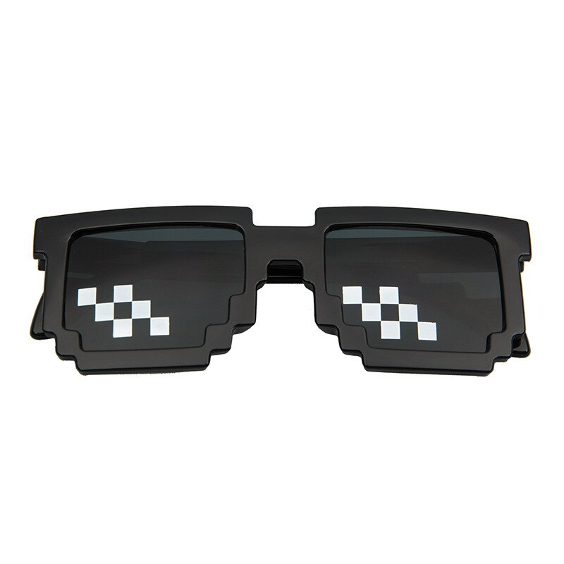 8 bits Thug vida gafas de sol pixelada hombres mujeres gafas de sol de mosaico UV400 gafas Vintage Unisex gafas de juguete: L
