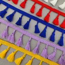 1Yards of Pack 40MM Width Fringe Trim Lace Fibre Tassel Clothes Accessories Wedding Dress Tassel Ribbon Diy