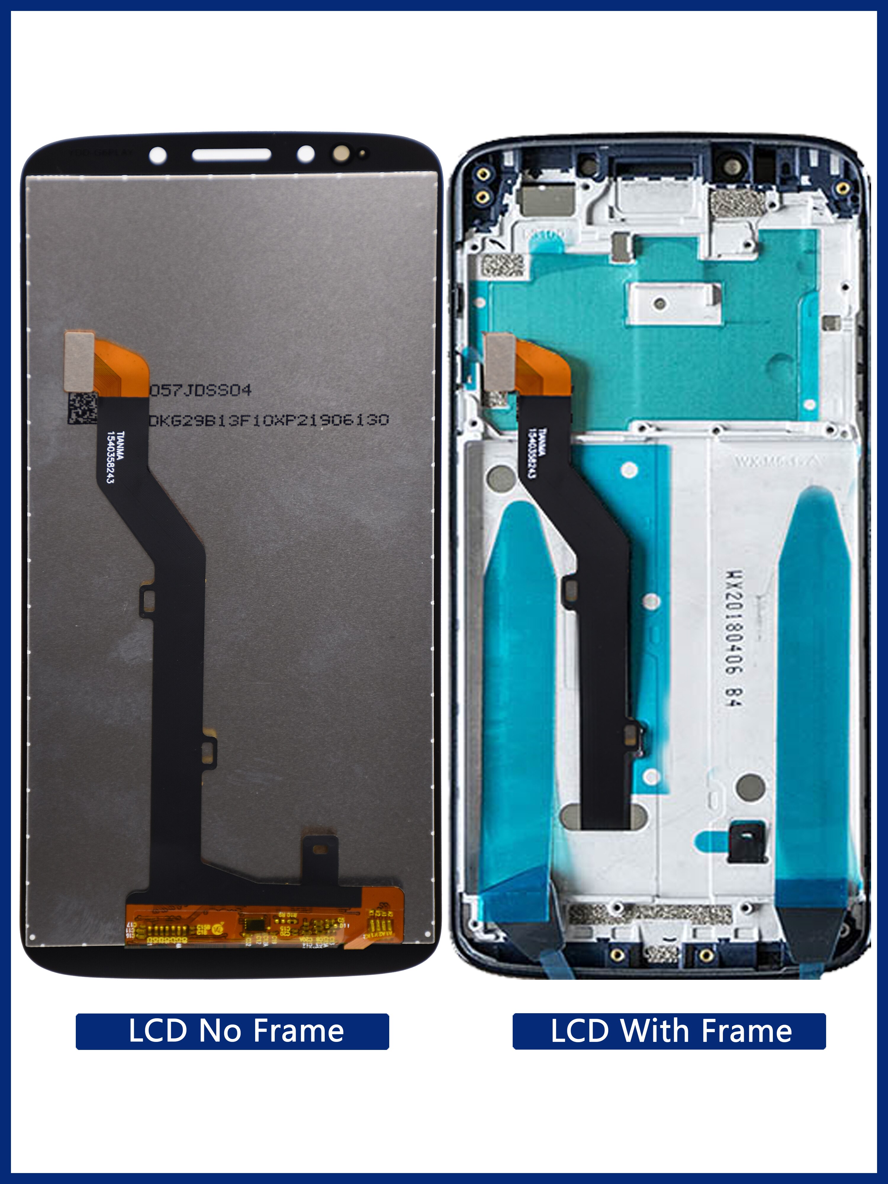 5.0 " original ersatzteile für motorola moto  e5 xt1944 lcd-display  e5 touchscreen-digitizer-einheit mit rahmen