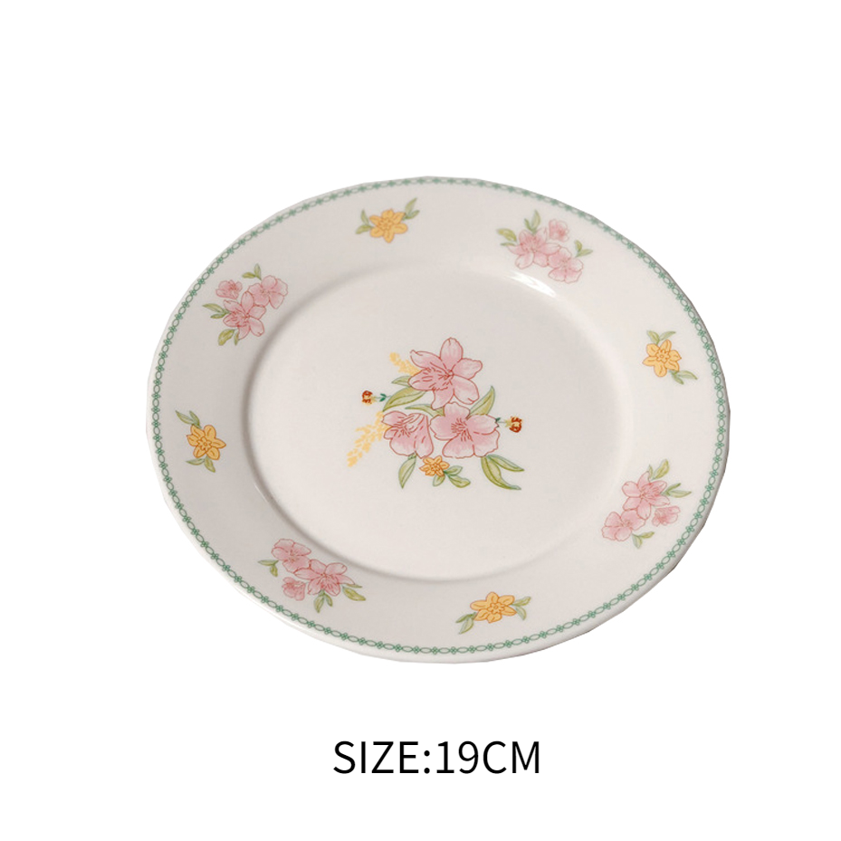 LadyCC Japanese Ceramic Plate Ceramics Dishes and Plates Sets Dinner Plates Set Fruit Plate Japanese Dishes Snack Plate: B