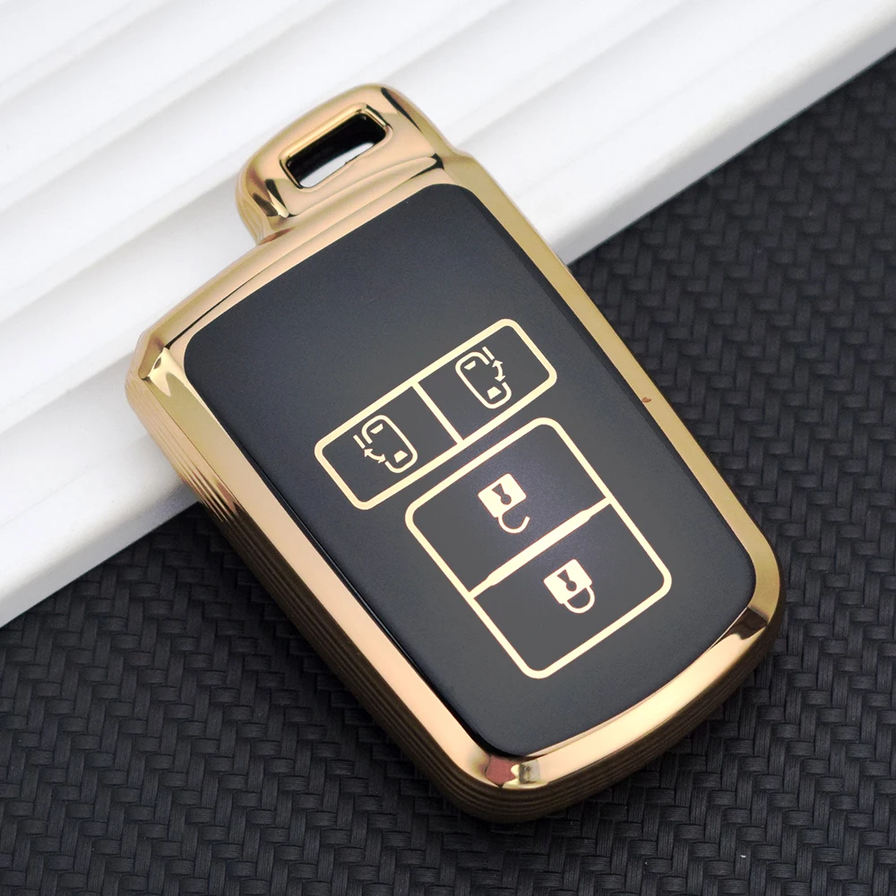 TPU Car Key Cases for Toyota Alpard Vellfire HV Noah Voxy Esquire Sienta 2 3 4 Buttons Smart Remote Fobs Protector Cover: GRAY