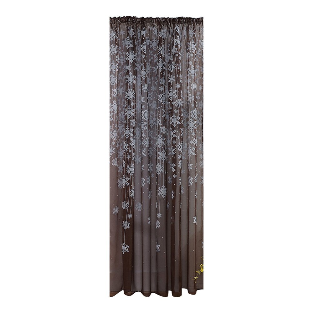 TK1 Luxury Christmas snowflakes Curtains Kitchen Window Living Room Panel Jacquard Fabrics Door Wedding Decoration: CO