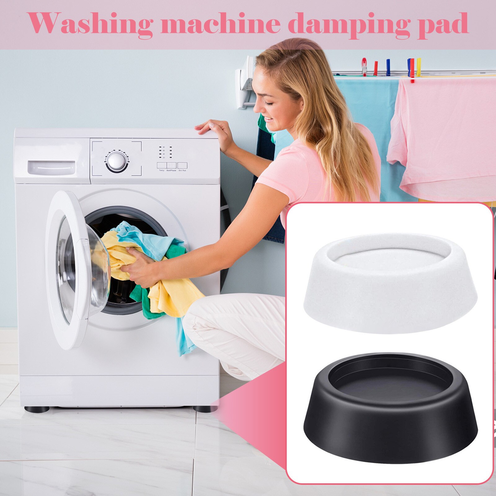 4Pcs Wasmachine Anti-Vibratie Mute Bescherming Mat Duurzaam Anti-Slip Voet Woondecoratie Accessoires Декор дома