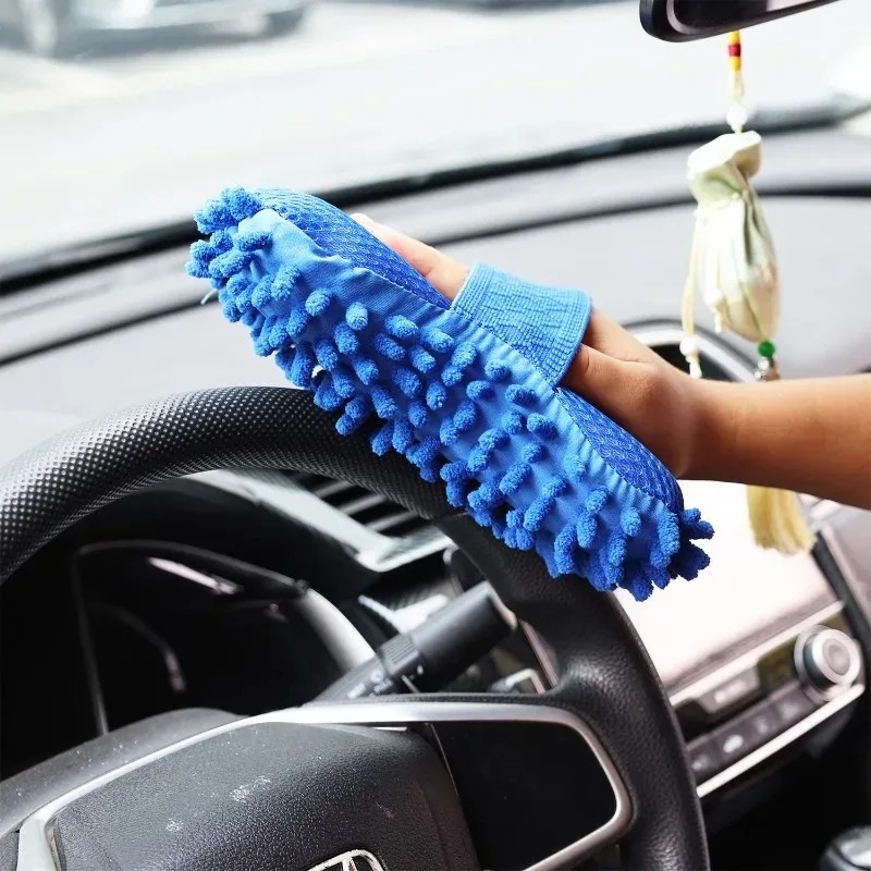 Esponja de limpeza azul para lavagem de carro, escova de lavagem, ferramenta de limpeza, polimento de microfibra, sem arranhões, lavagem de pisos de carros