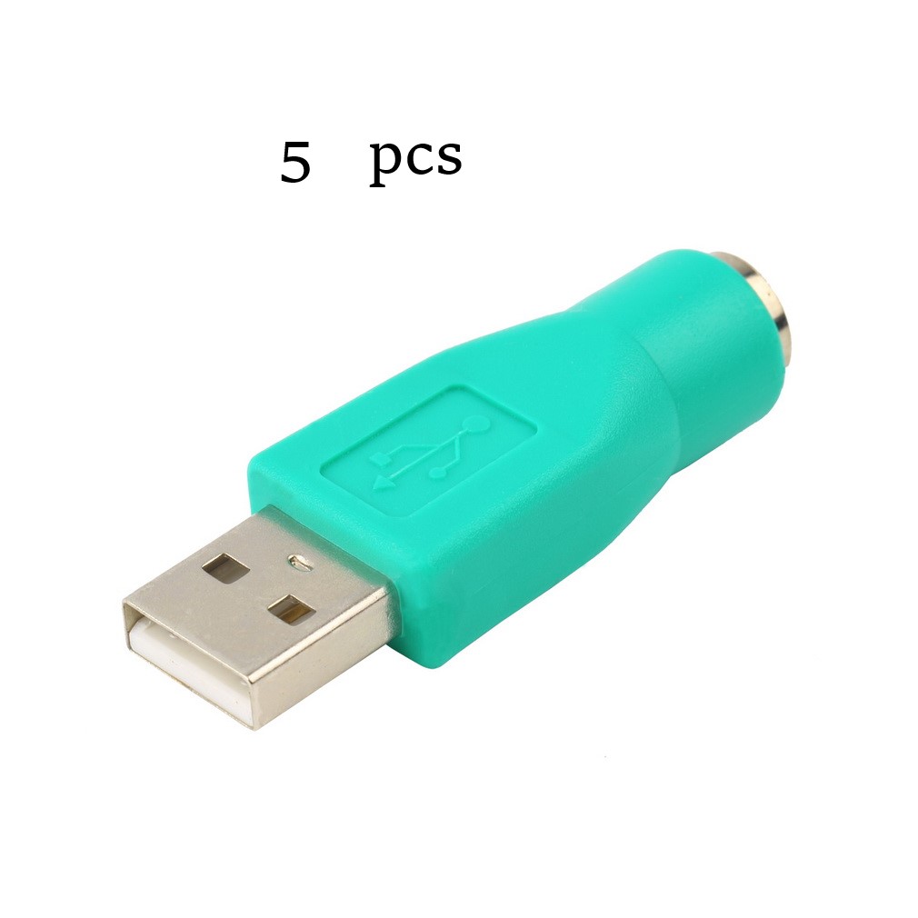 1/5 kpl usb uros - ps /2 naaras adapteri muunnin usb liitin pc sony  ps2 näppäimistö hiiri hiirille: 5 kpl